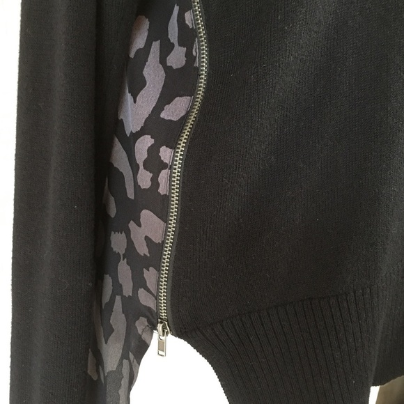 Central Park West Leopard‎ Print Sheer Back Sweater - Picture 6 of 8